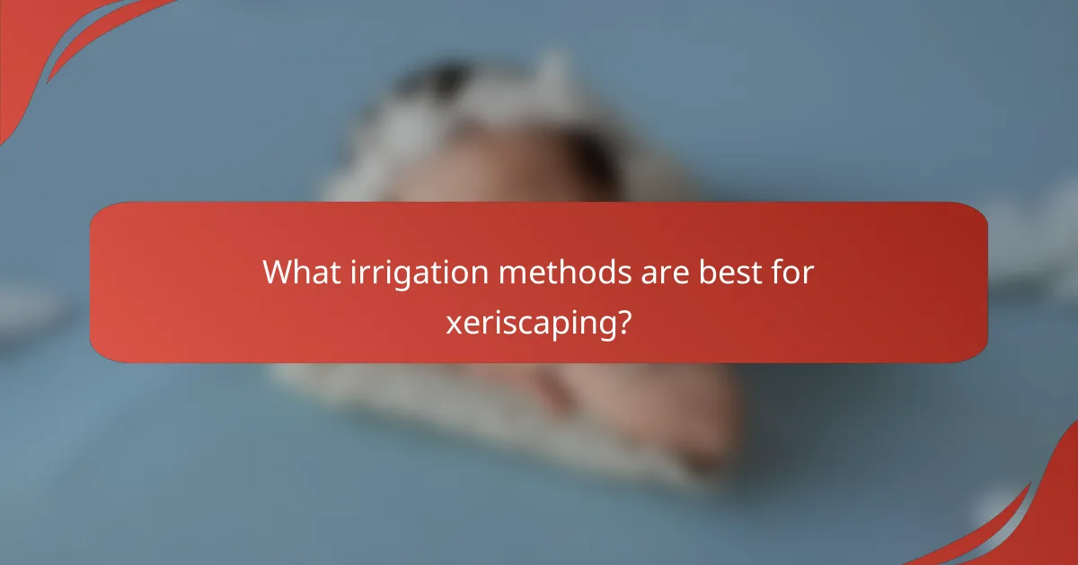 What irrigation methods are best for xeriscaping?